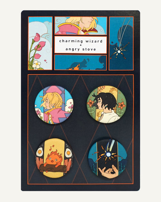 Charming Wizard, Angry Stove Button Pack