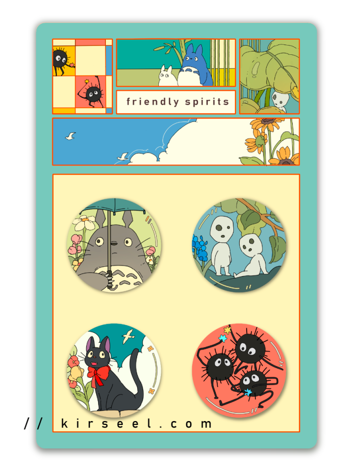 Friendly Spirits Button Pack