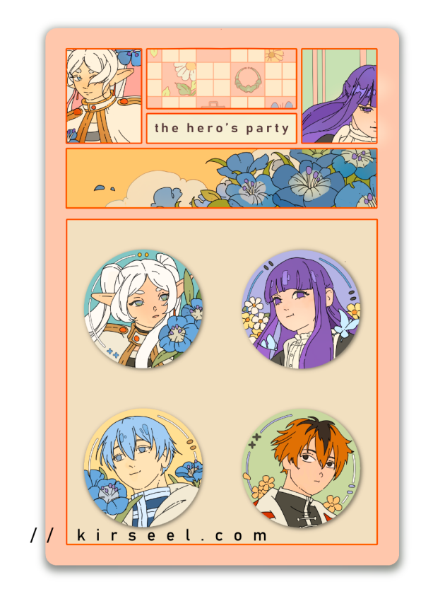 Hero's Party Button Pack
