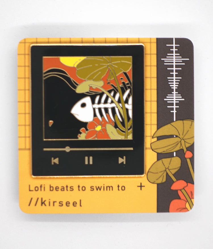Fish Bones Enamel Pin