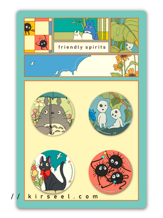 Friendly Spirits Button Pack