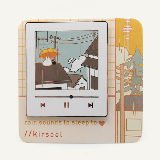 Rain Sounds to Sleep to Enamel Pin